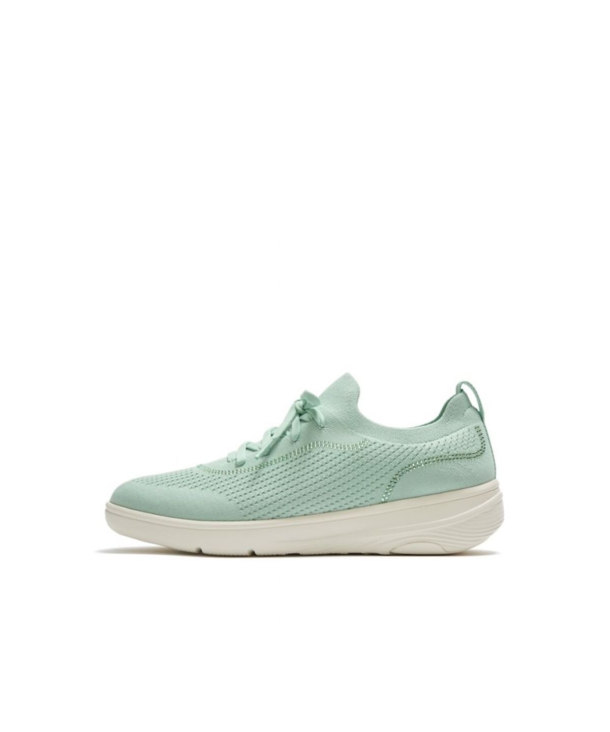 핏플랍(FITFLOP) 여성 슈퍼-Q 크리스탈 트림 니트 슬립-온 레이스드 스니커즈 - 민트 위스퍼 (FT61K2N19Q)