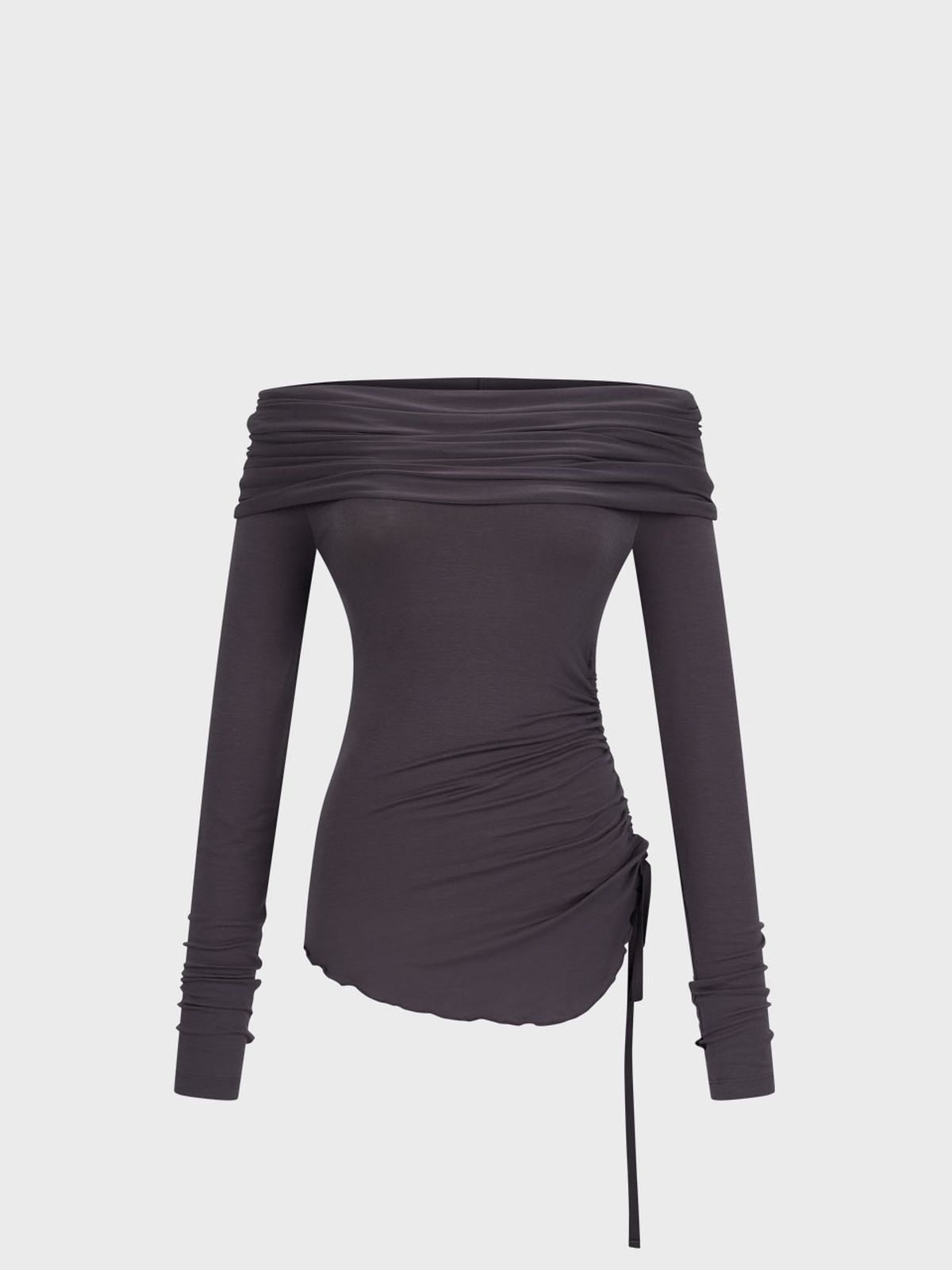 비수스(VISUS) Two-way Strap Top_Charcoal