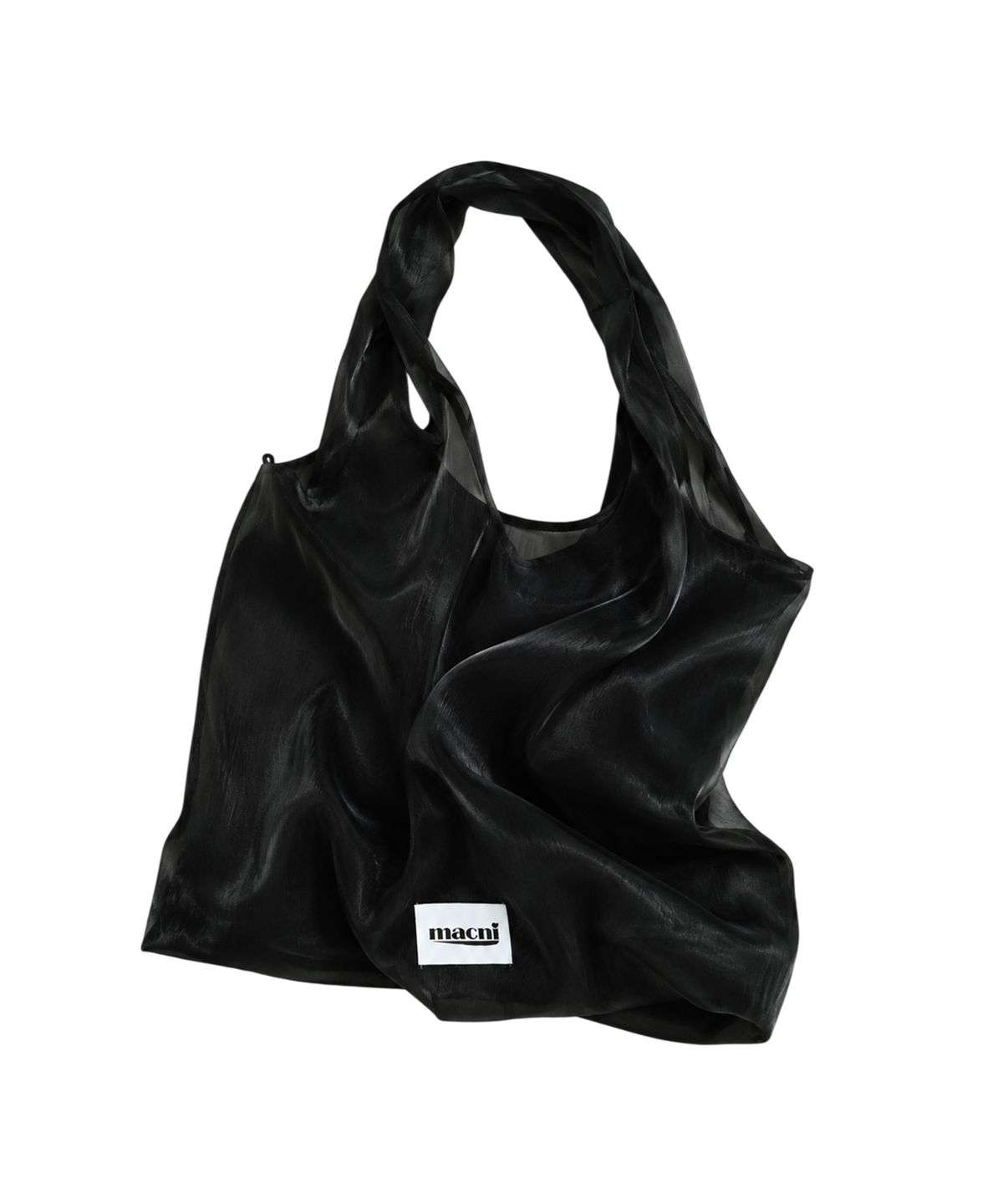 마크니(MACNI) SHEER SILKY SHOULDER BAG BLACK