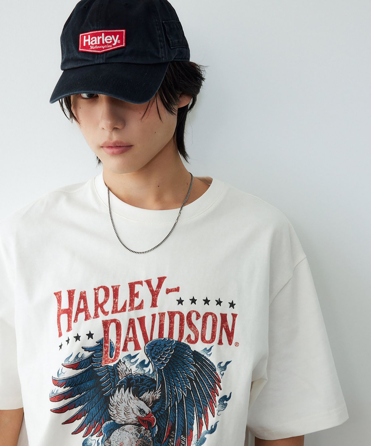 할리데이비슨 컬렉션스®(HARLEY-DAVIDSON COLLECTIONS®) [본 라이더] 스컬윙 티셔츠 아이보리_HH16111077