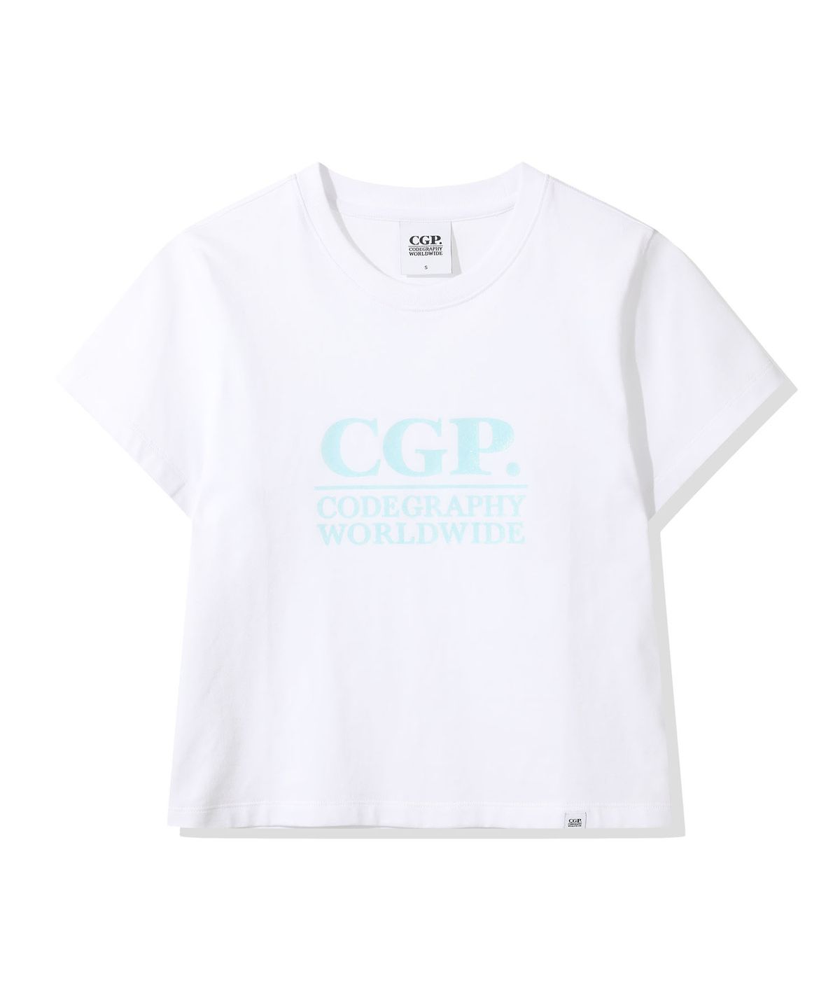 코드그라피(CGP) (우먼) 스퀘어 로고 반소매 티셔츠-민트