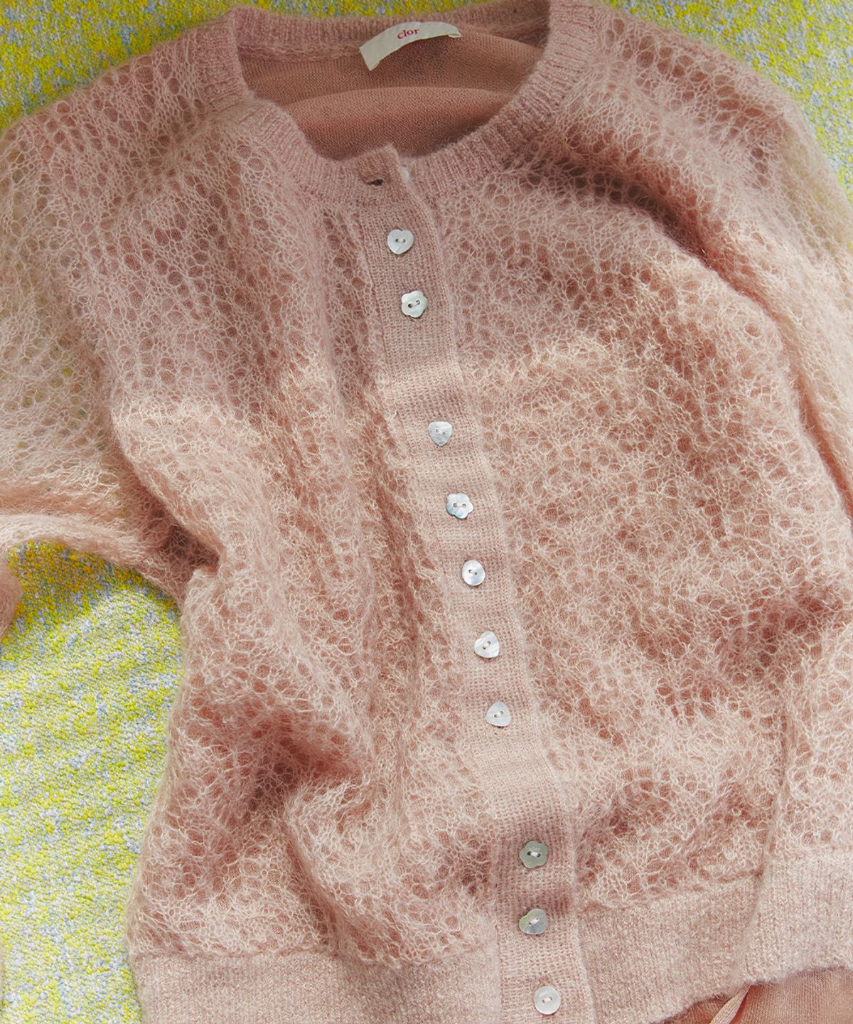 클로르(CLOR) MOHAIR SHEER CARDIGAN - 3 colors
