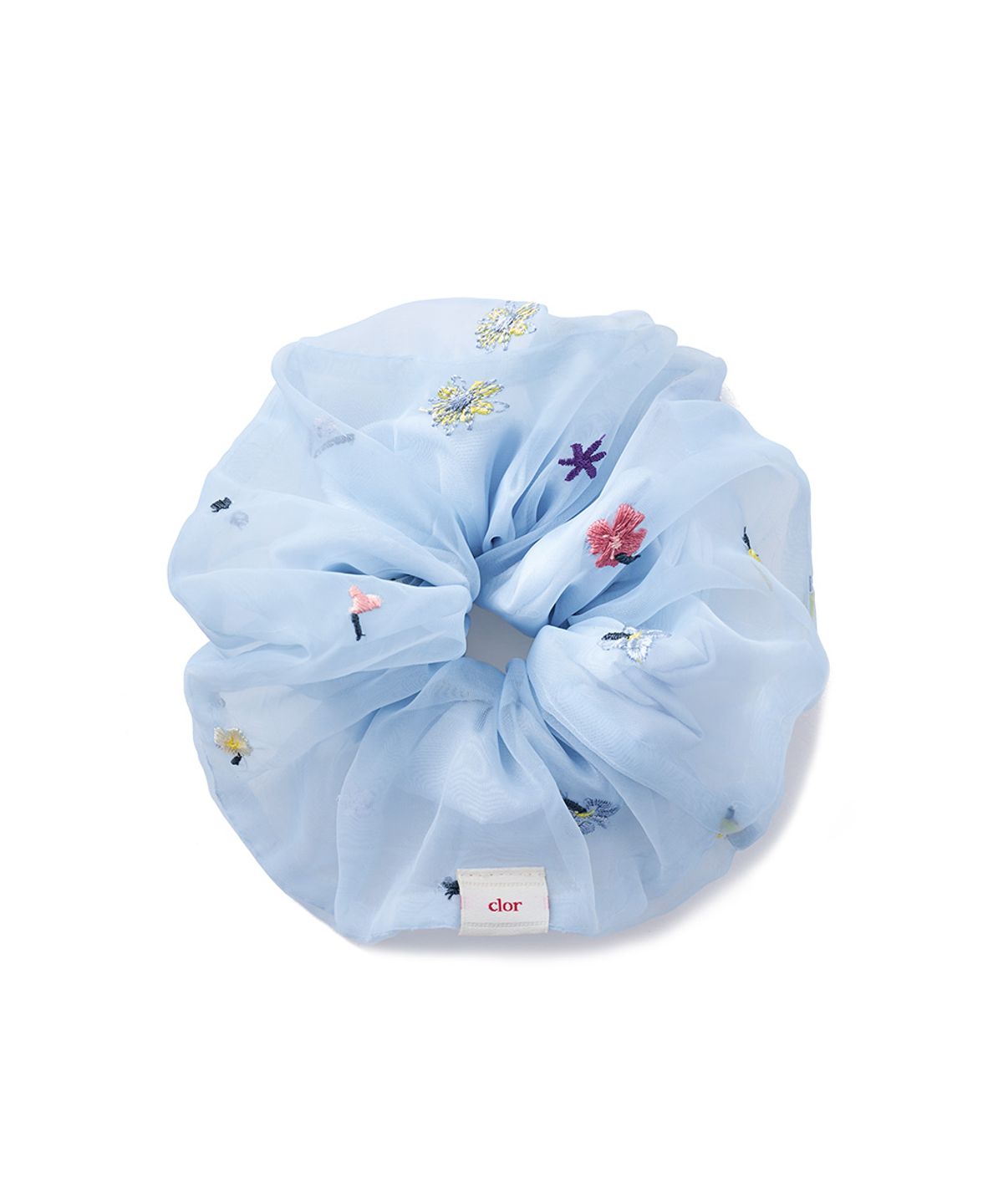 클로르(CLOR) FLORAL EMBROIDERED SCRUNCHIE - 2 colors