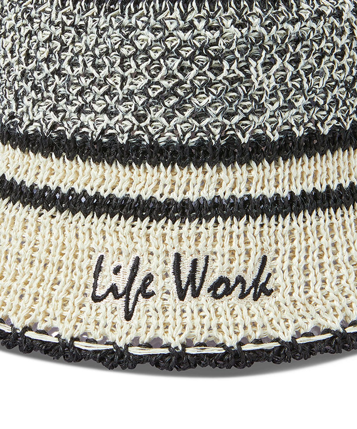 라이프워크(LIFEWORK) 여성) 레터링 로고 자수 썸머 니트햇