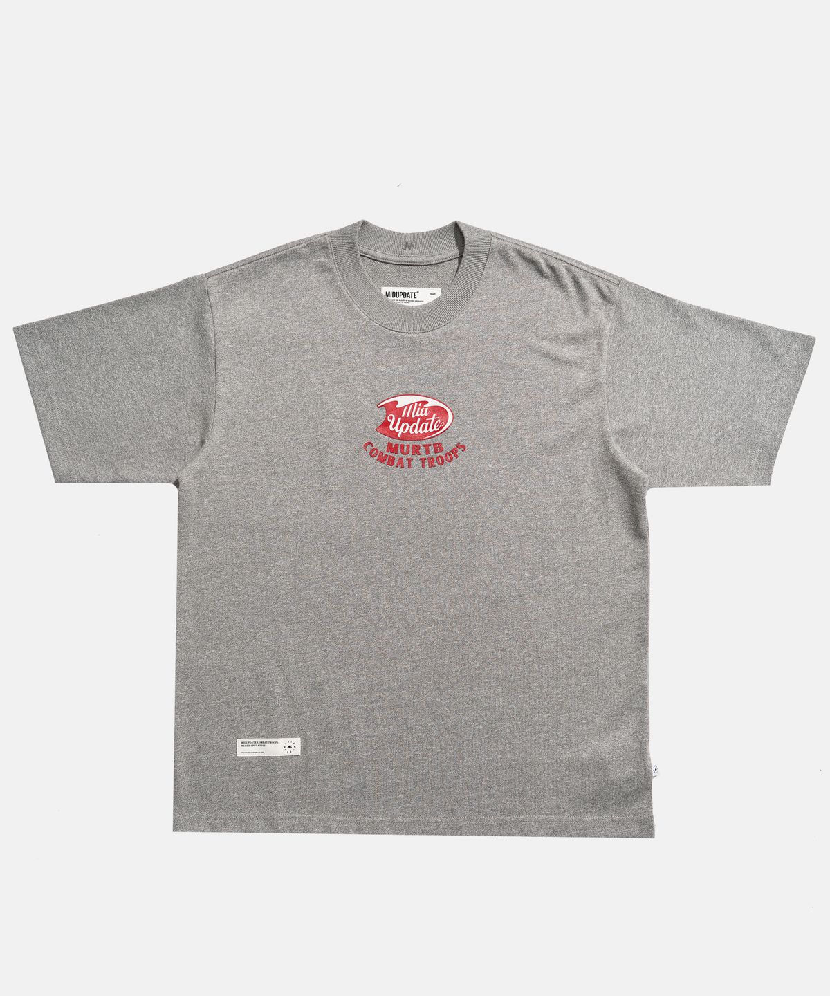 미드업데이트(MIDUPDATE) MKB Logo print T shirts Gray