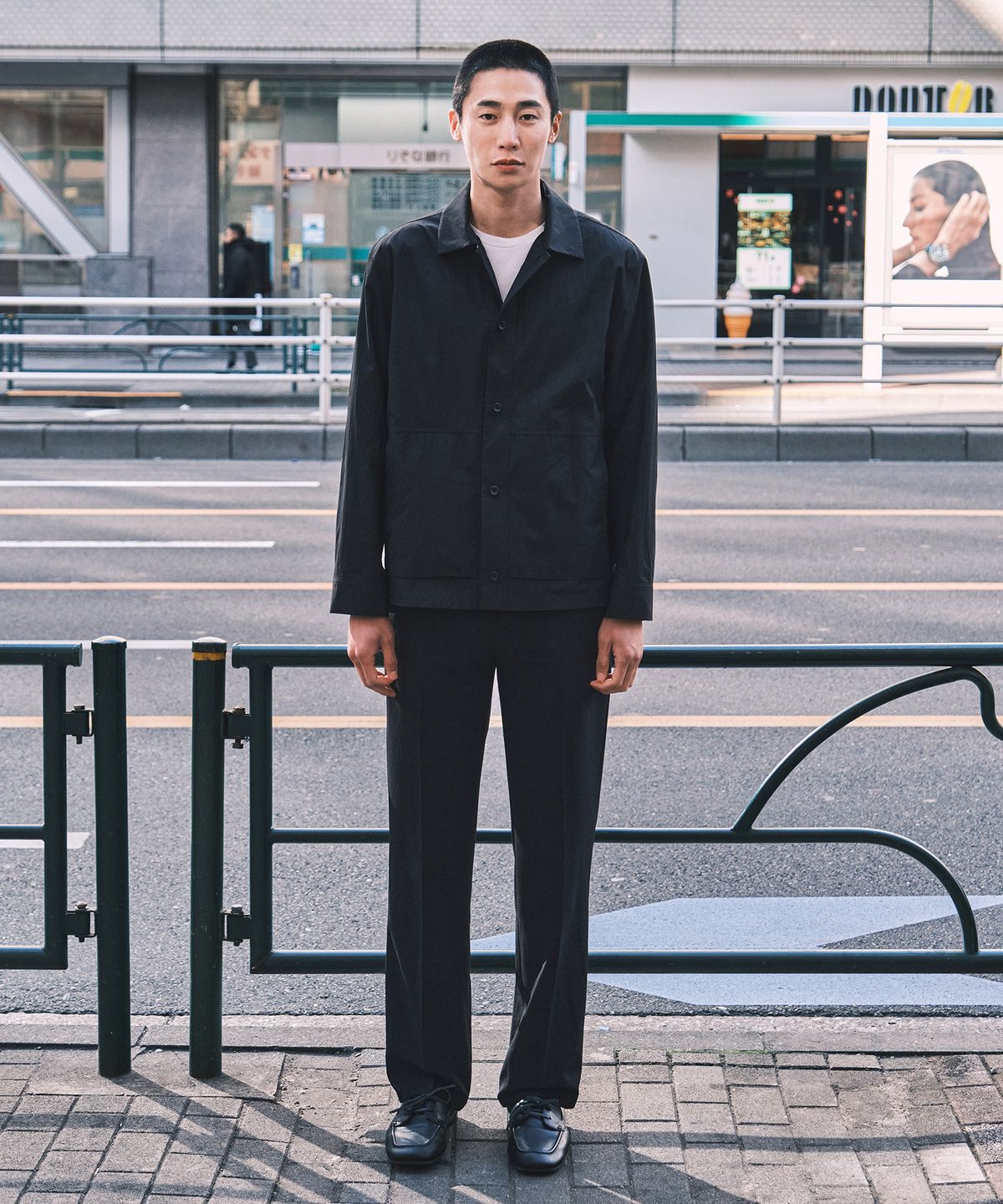 에스티코(STCO) 나일론 서커 점퍼_블랙 (세미오버핏)_SJPXB03NSB