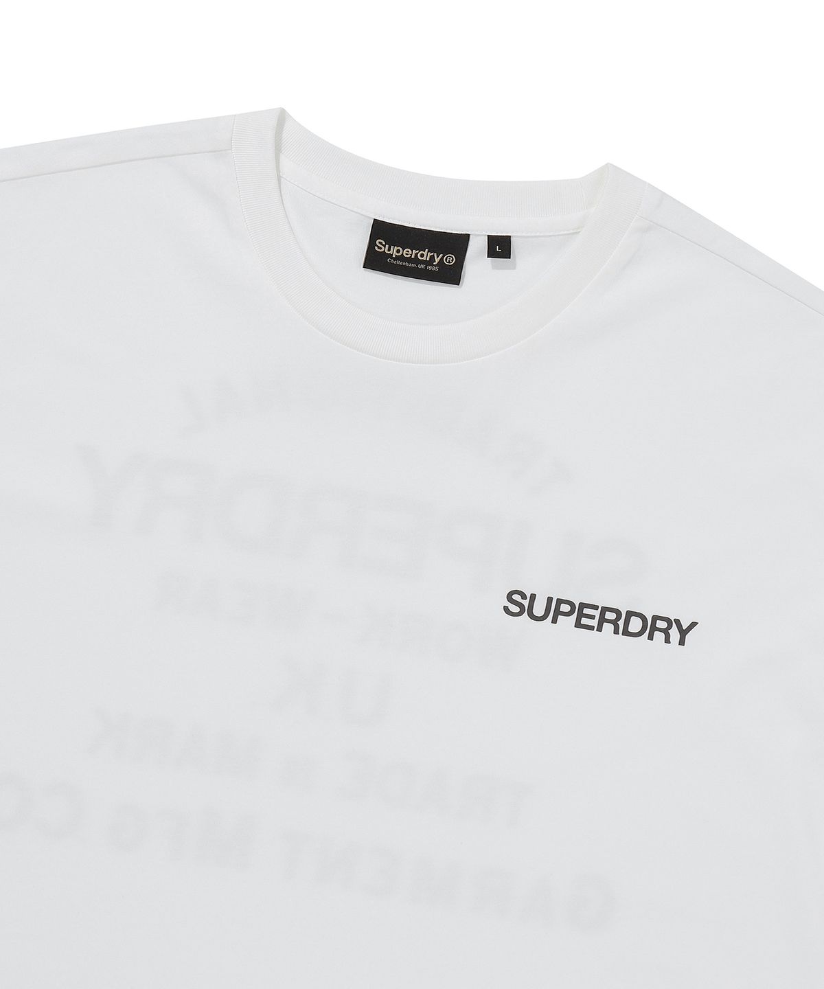 슈퍼드라이(SUPERDRY) 워크 라벨 그래픽 반팔 티셔츠 화이트 SDUISCQ71WHT