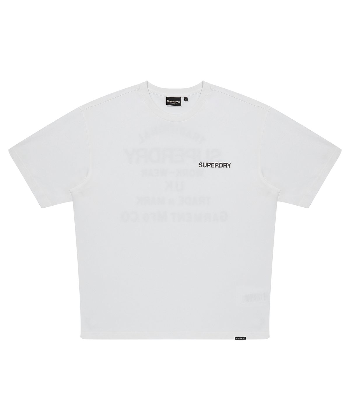 슈퍼드라이(SUPERDRY) 워크 라벨 그래픽 반팔 티셔츠 화이트 SDUISCQ71WHT