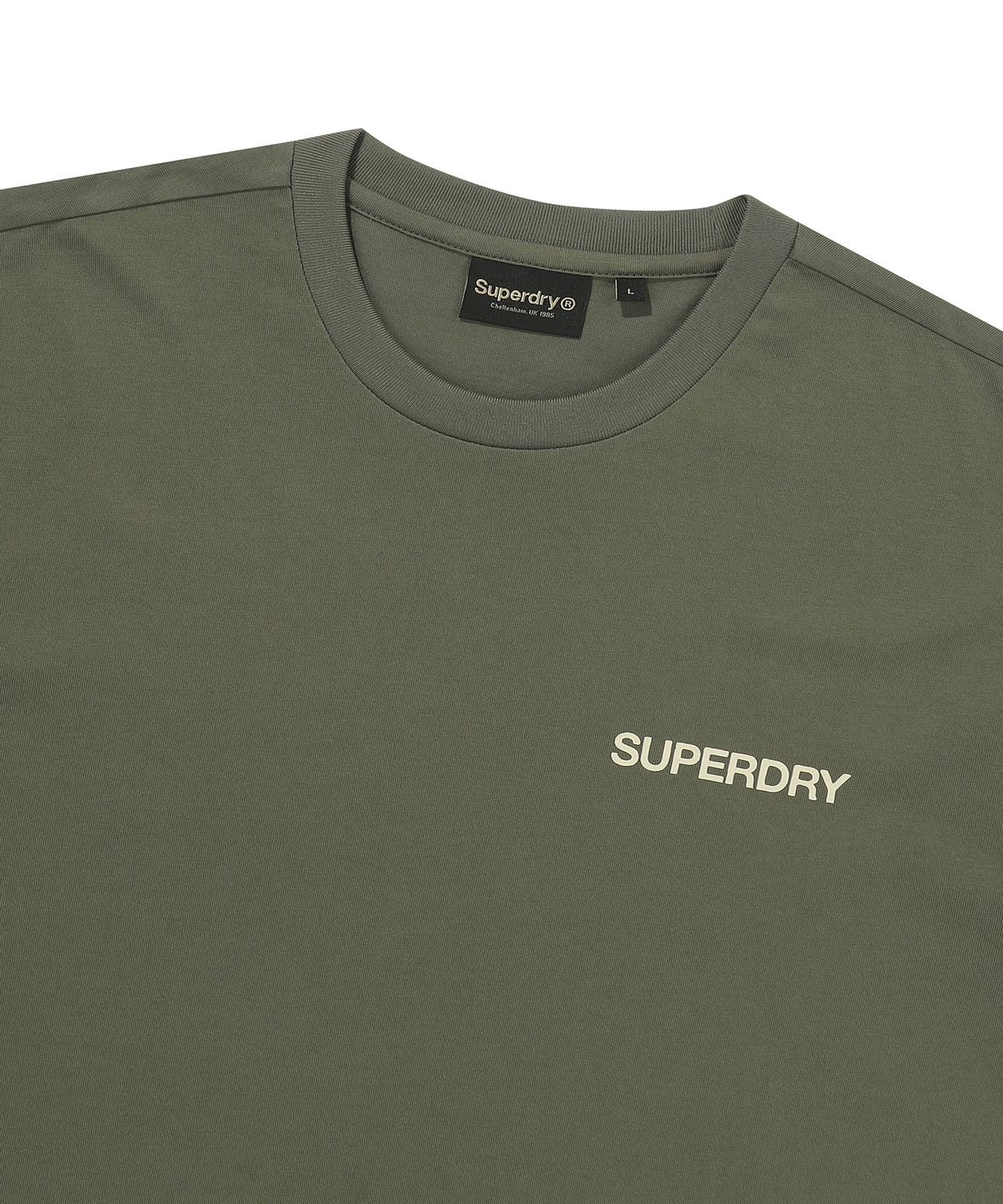 슈퍼드라이(SUPERDRY) 워크 라벨 그래픽 반팔 티셔츠 카키 SDUISCQ71KHK