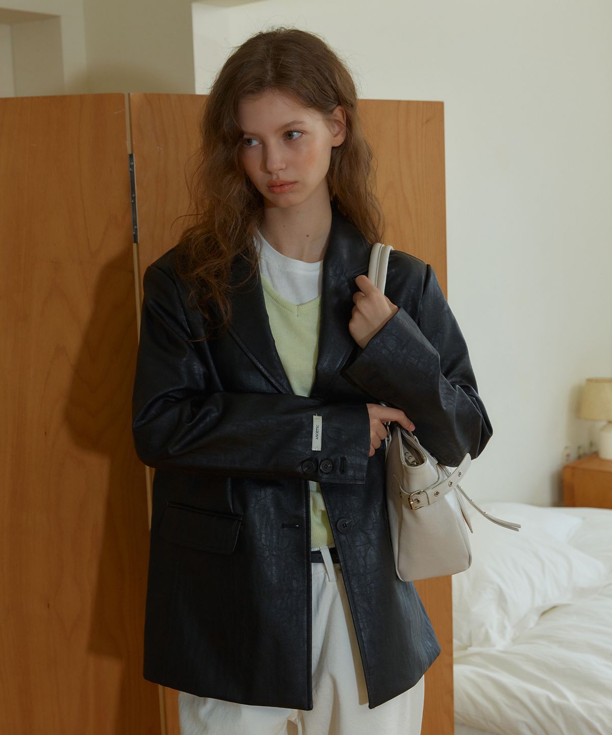 아노에틱(ANOETIC) ANC FAUX LEATHER JACKET_BLACK