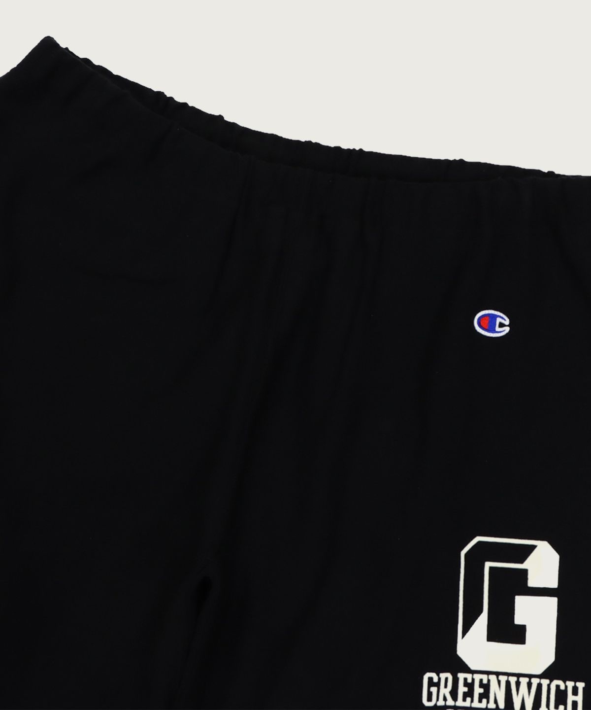 챔피온(CHAMPION) 리버스위브 그래픽 스웨트 쇼츠 Black