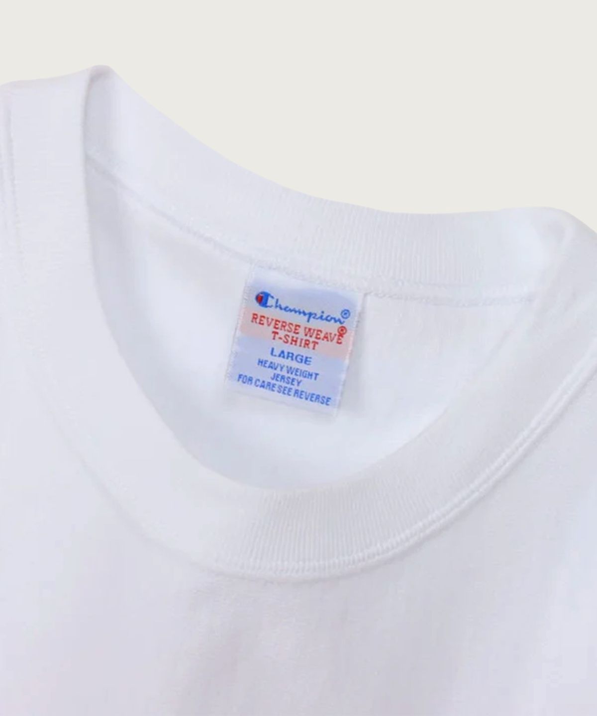 챔피온(CHAMPION) 리버스위브 C로고 반팔 티셔츠 White