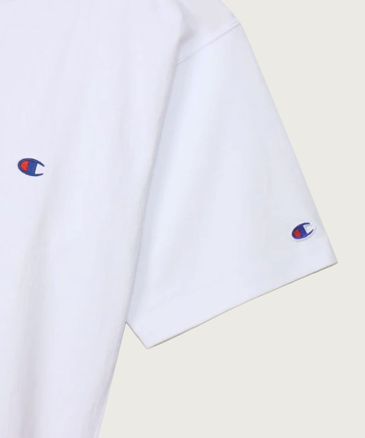 챔피온(CHAMPION) 리버스위브 C로고 반팔 티셔츠 White