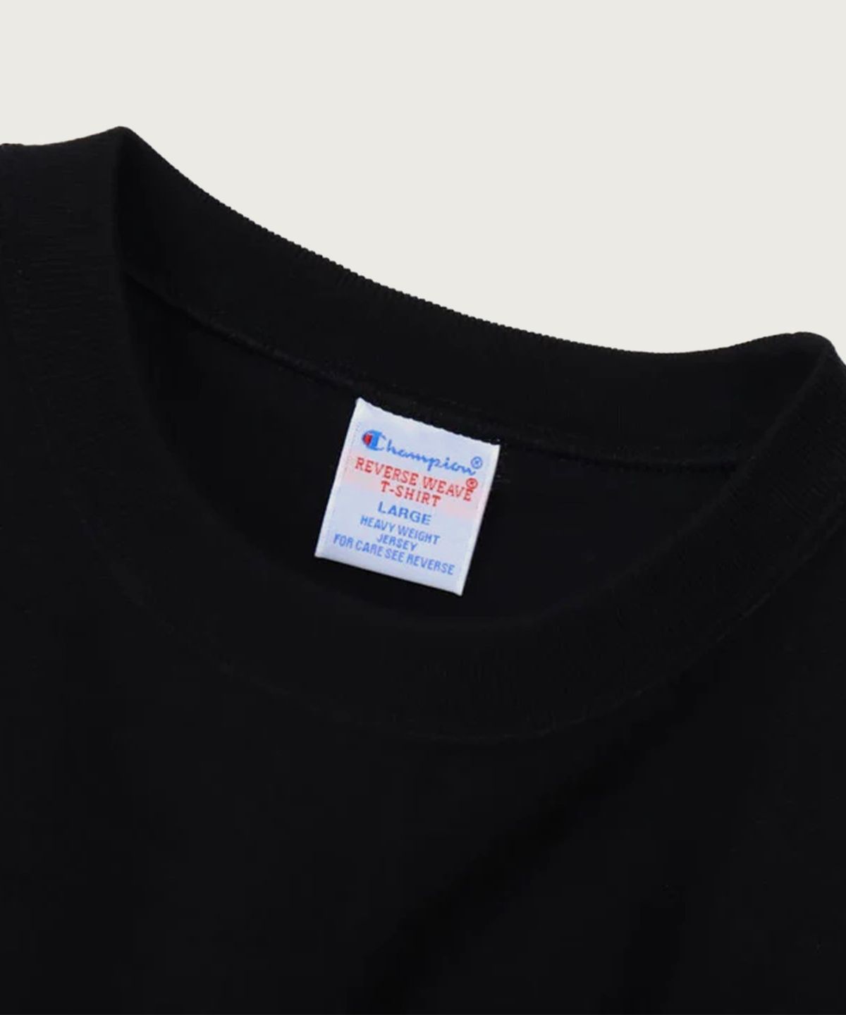 챔피온(CHAMPION) 리버스위브 C로고 반팔 티셔츠 Black