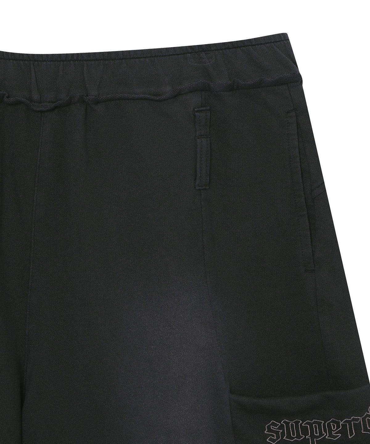 슈퍼드라이(SUPERDRY) 우먼스 워시드 버뮤다 스웻 팬츠 블랙 SDFLRCQ48BLK