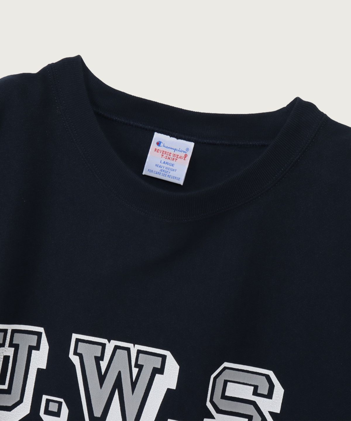 챔피온(CHAMPION) 리버스위브 시티 그래픽 반팔 티셔츠 Navy
