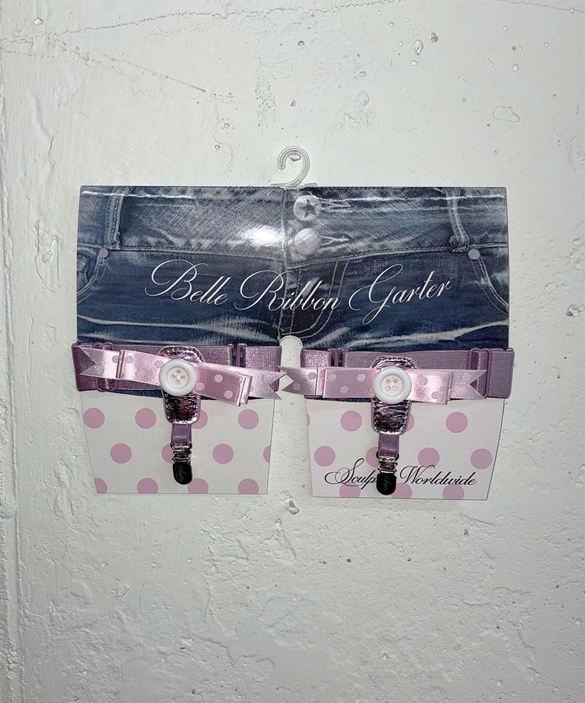 스컬프터(SCULPTOR) Belle Ribbon Garter Metallic Pink