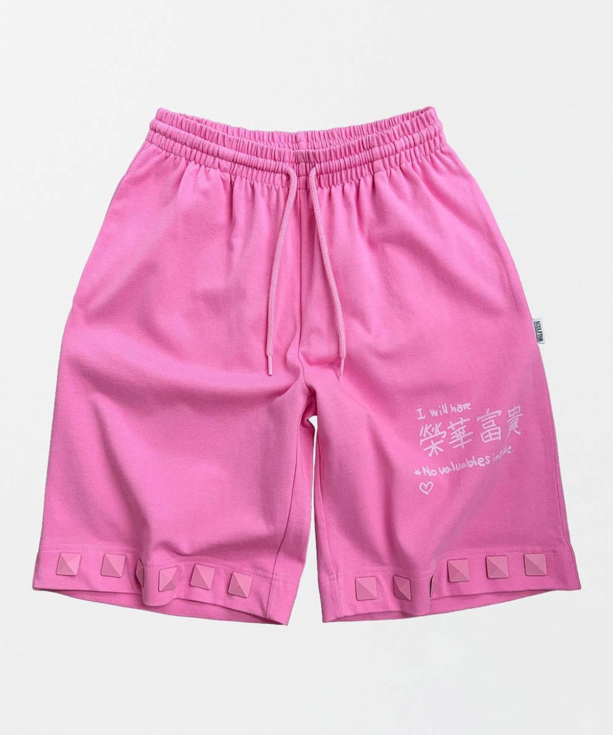 스컬프터(SCULPTOR) Studded Bermuda Pants Acid Pink