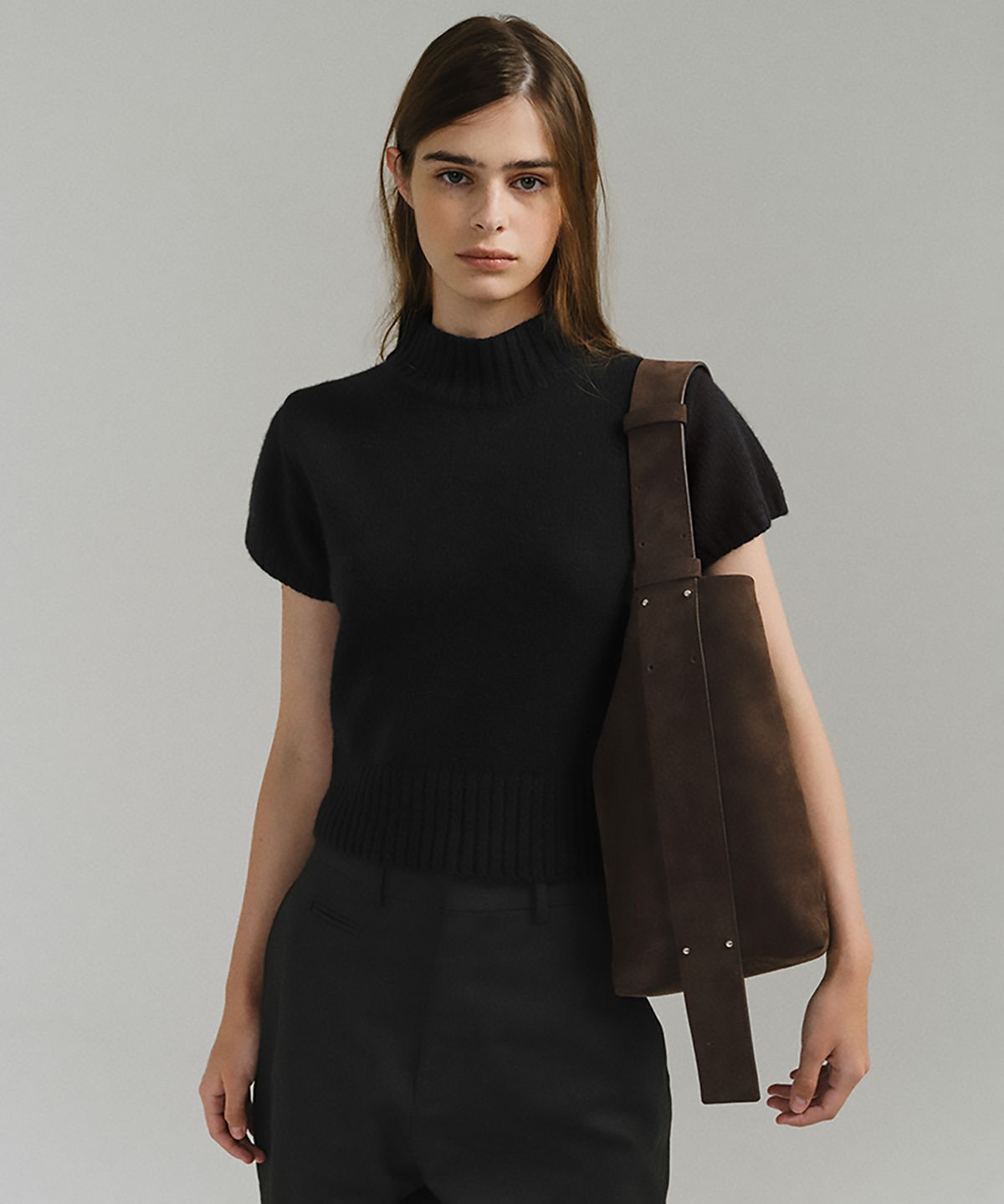 아우브아워(AUBOUR) bolt suede bag (brown) _ from Italy