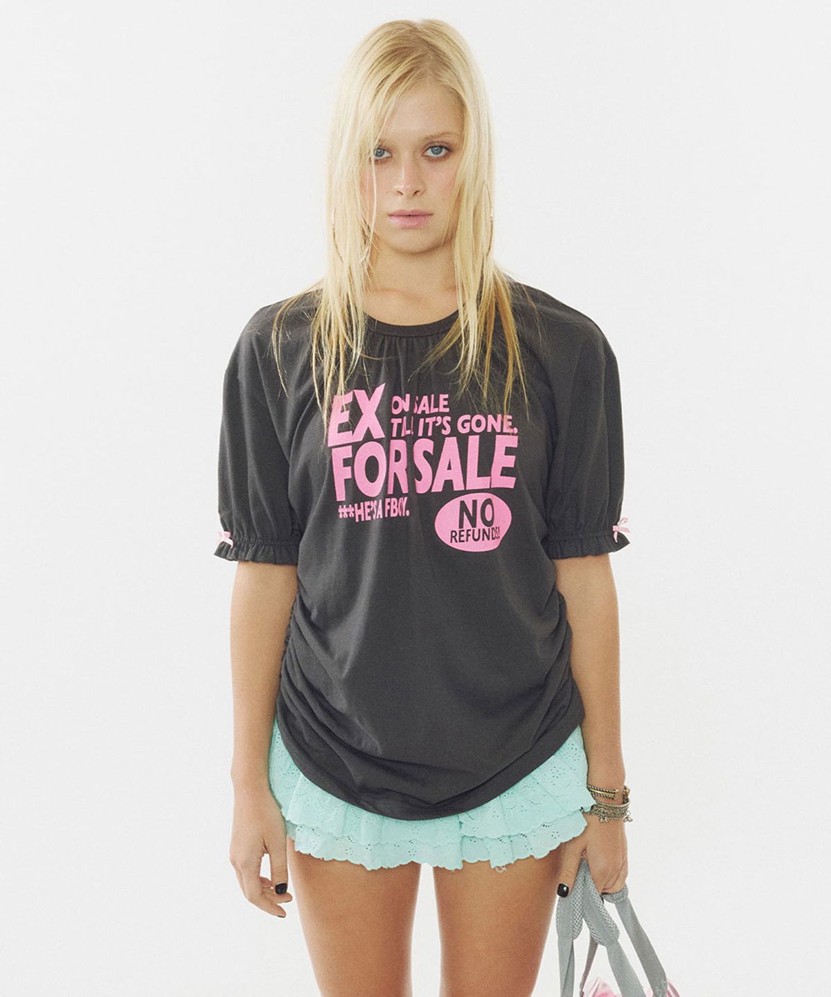 스컬프터(SCULPTOR) Garage Shirring Tee Charcoal