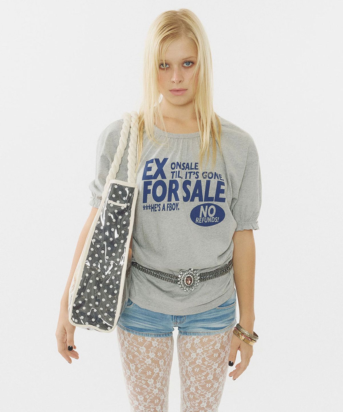 스컬프터(SCULPTOR) Garage Shirring Tee Melange Gray