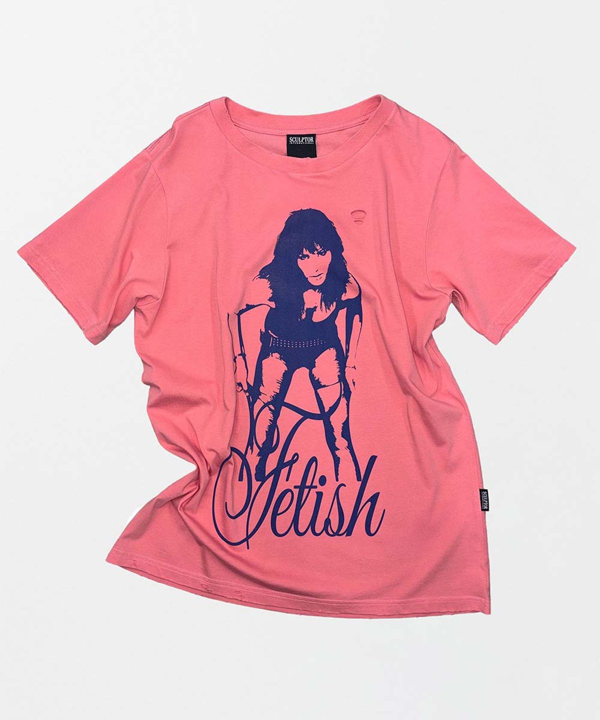 스컬프터(SCULPTOR) Distressed Muse Tee Salmon