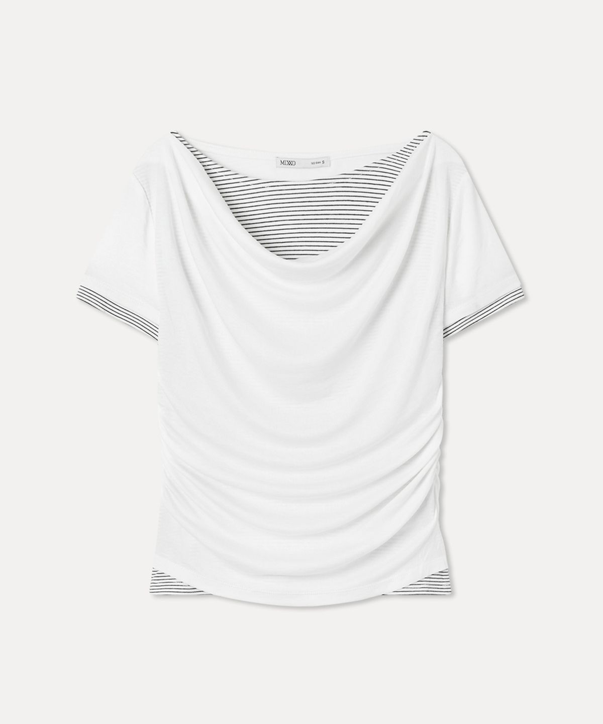 미쏘(MIXXO) 레이어드 반팔 티셔츠_MIWHWG501A