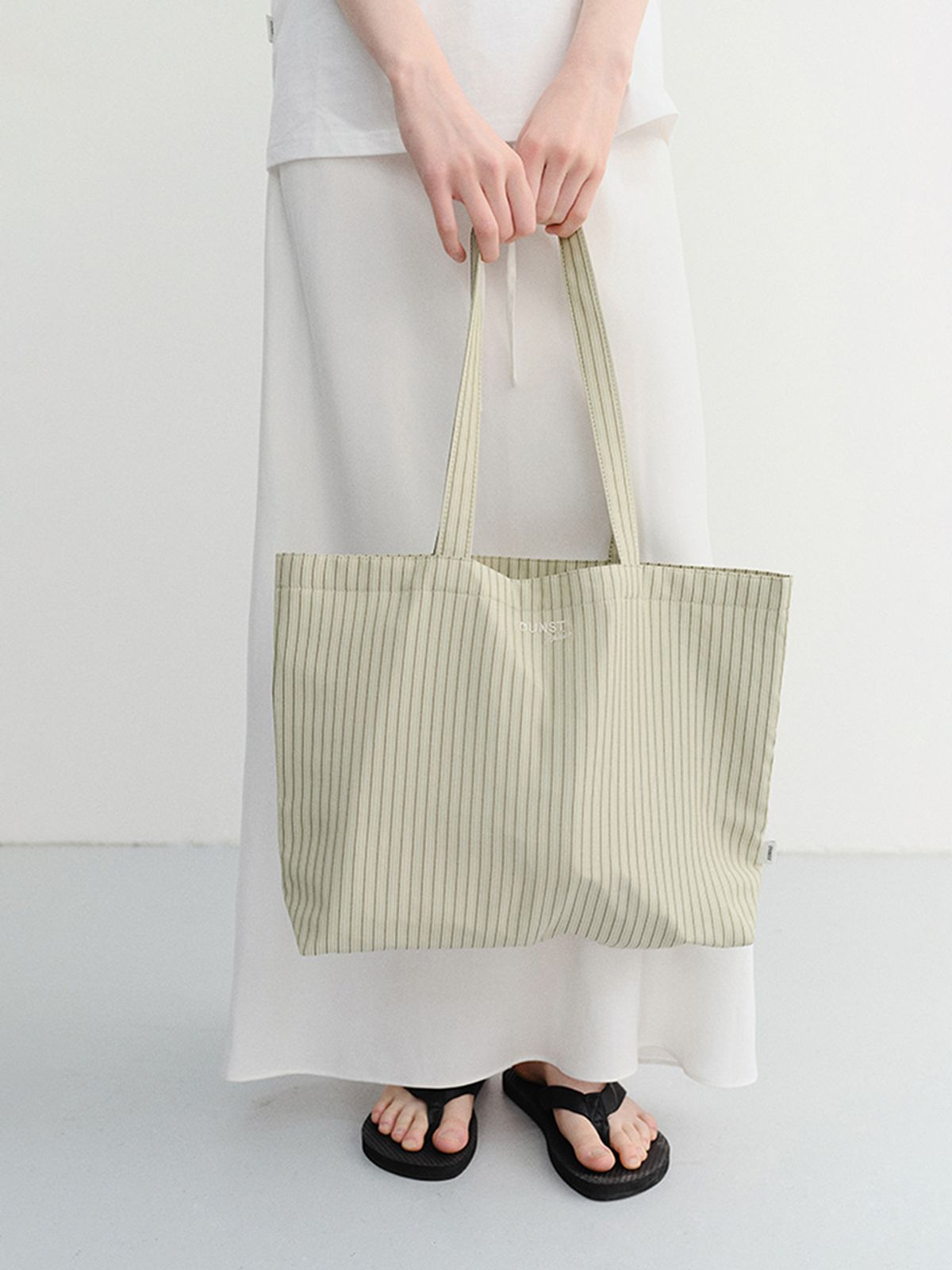 던스트(DUNST) STRIPE EASY SHOPPER_UDBA6E213_OLIVE STRIPE
