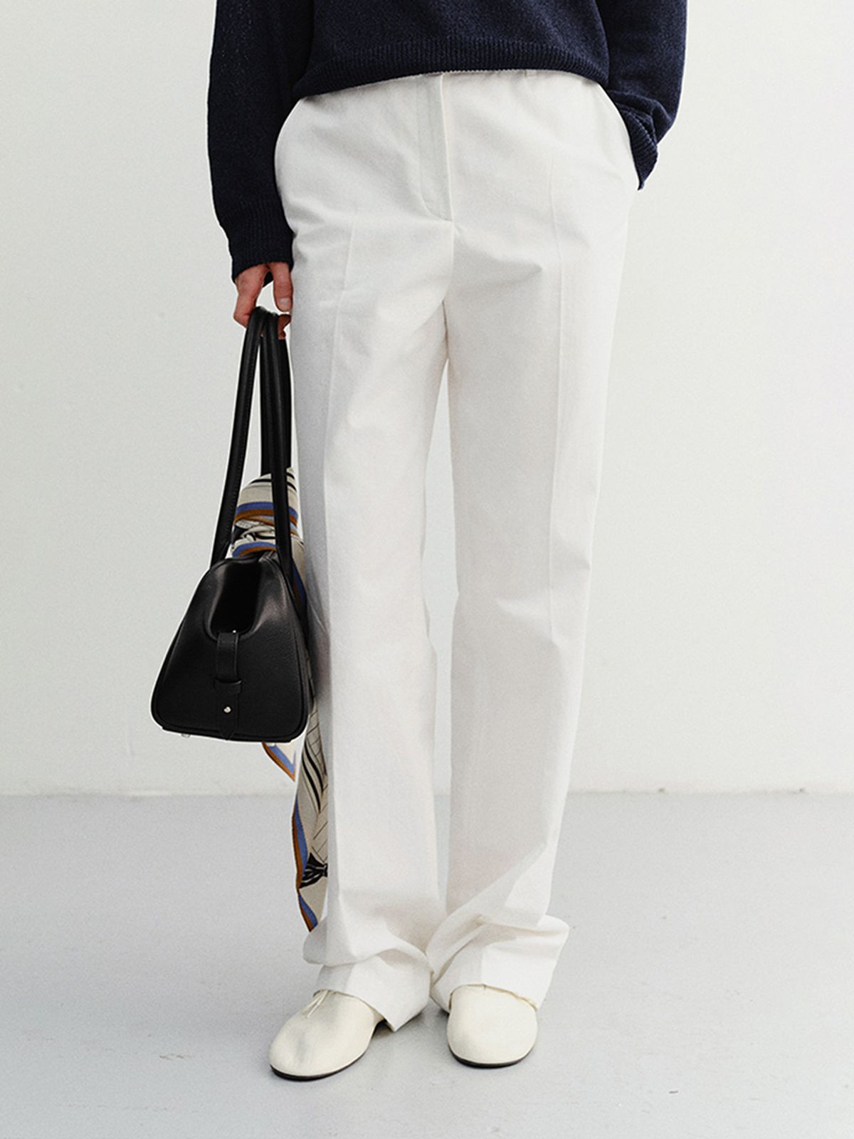 던스트(DUNST) SUMMER STRAIGHT CHINO SLACKS_UDPA6B228_WHITE
