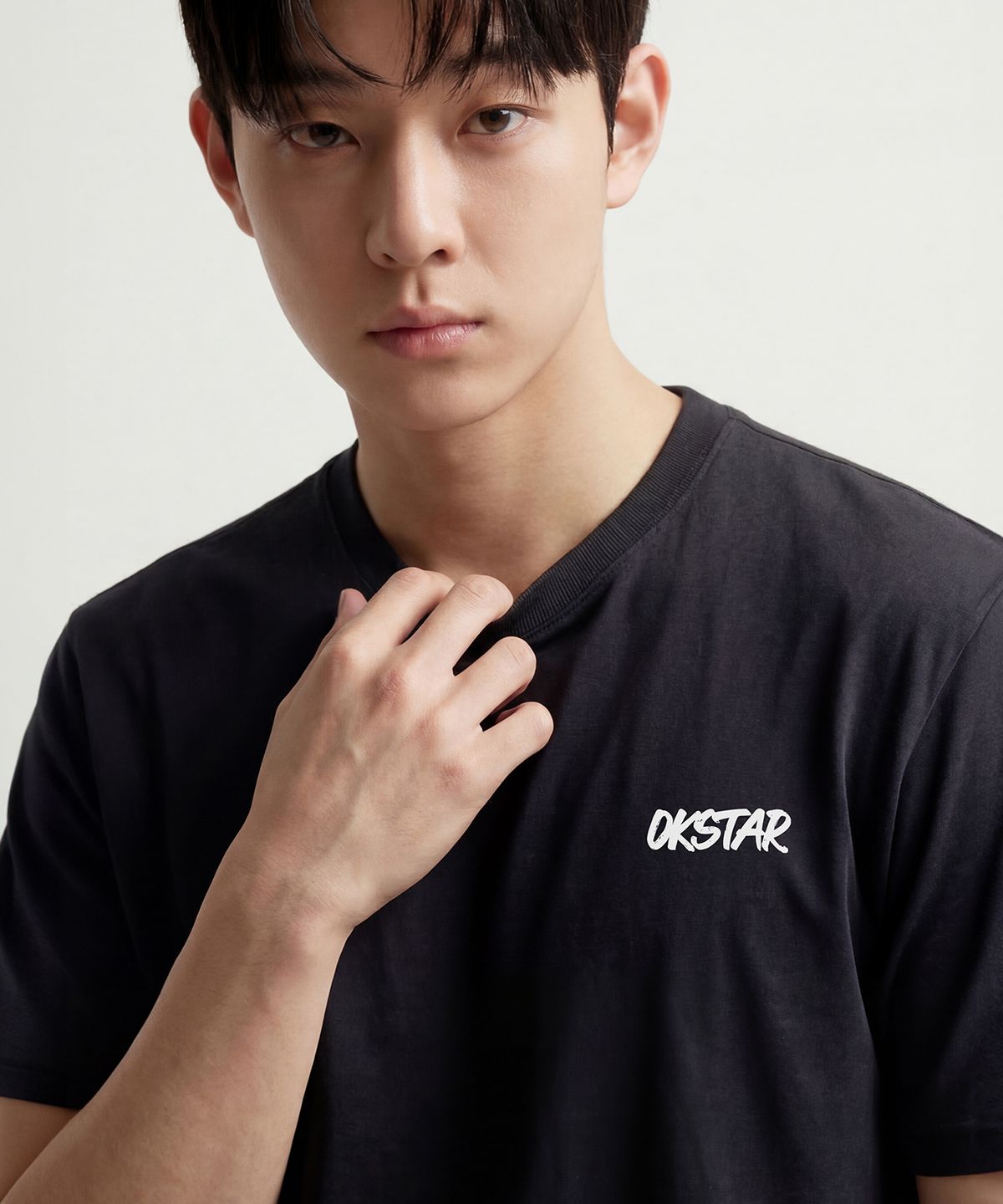 옥스타(OKSTAR) 선플라워 백프린팅 그래픽 반팔티