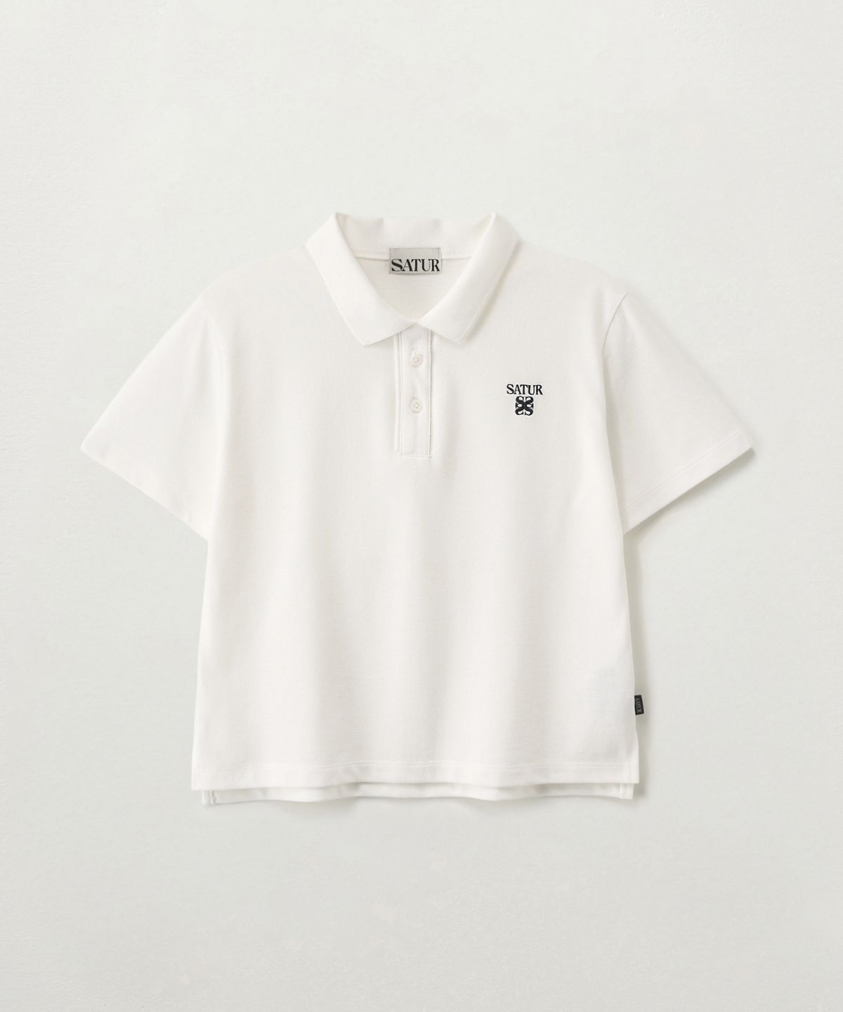 세터(SATUR) (W) 로렌 피케 폴로 반팔 티셔츠 화이트