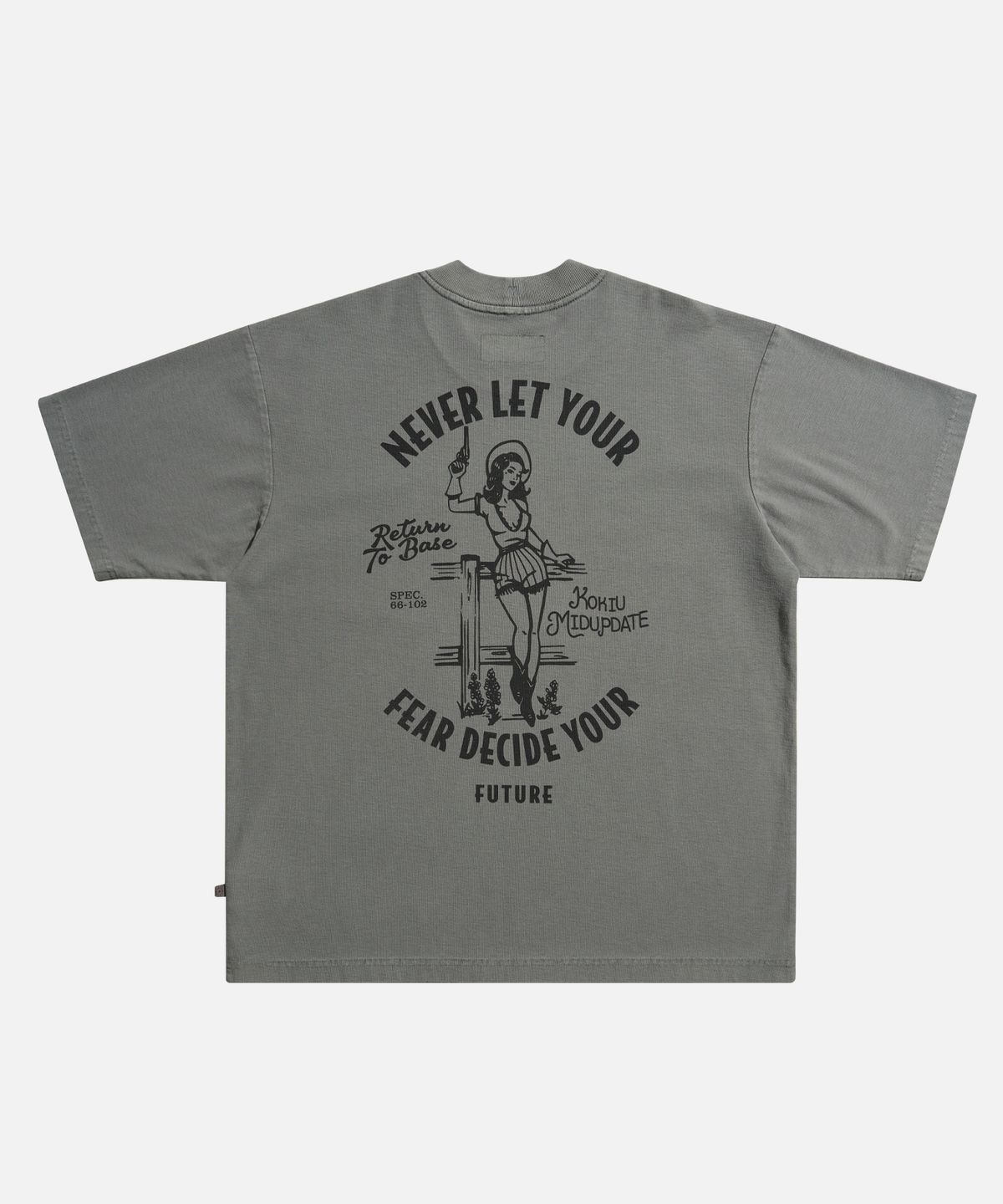 미드업데이트(MIDUPDATE) Wild west Fearless T shirts Charcoal