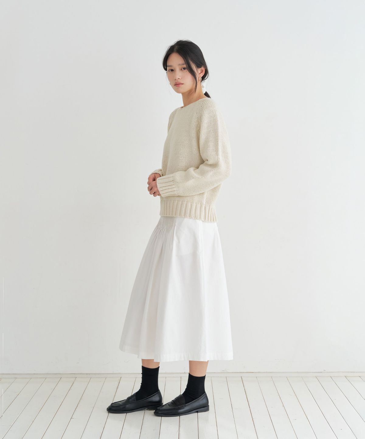 로트(LOTE) Chunky Boat Neck Knit_3 Color