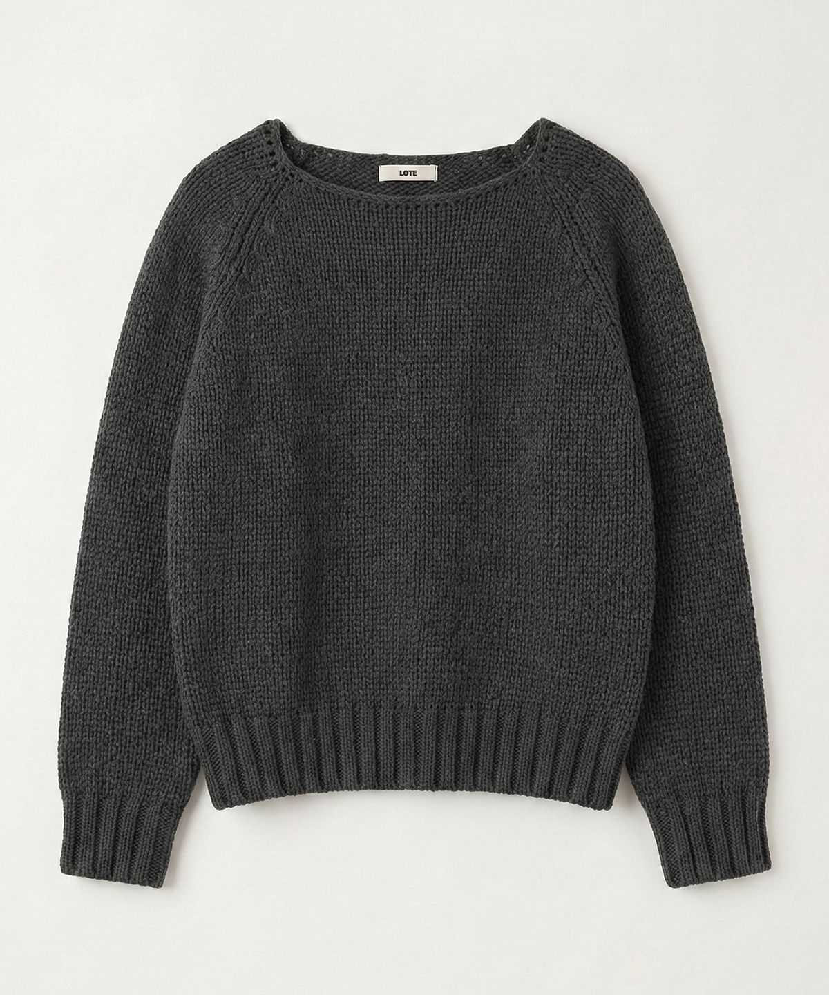 로트(LOTE) Chunky Boat Neck Knit_3 Color