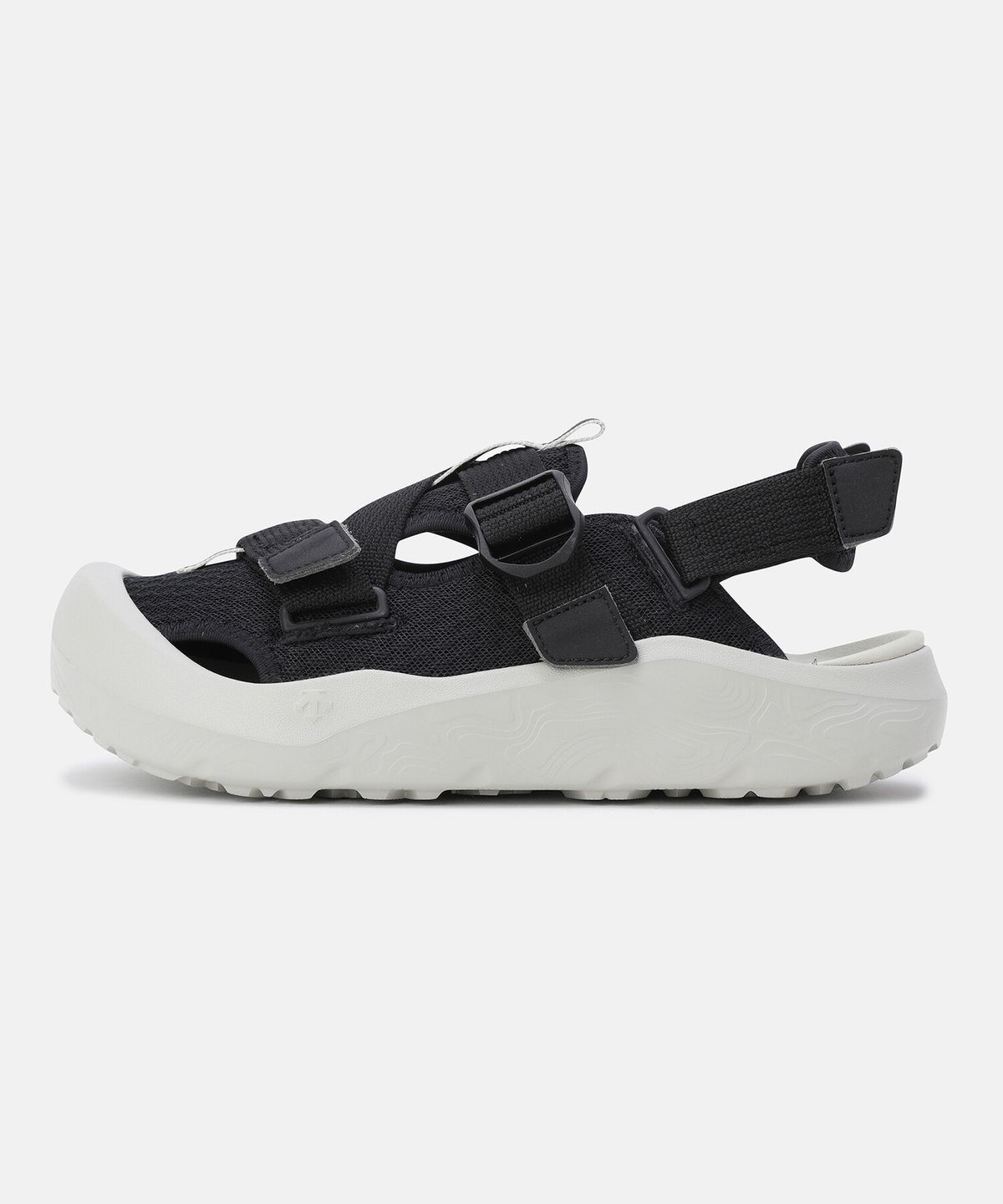 데상트(DESCENTE) 와일드 플로우 스트랩 샌들 블랙 SR123LND11
