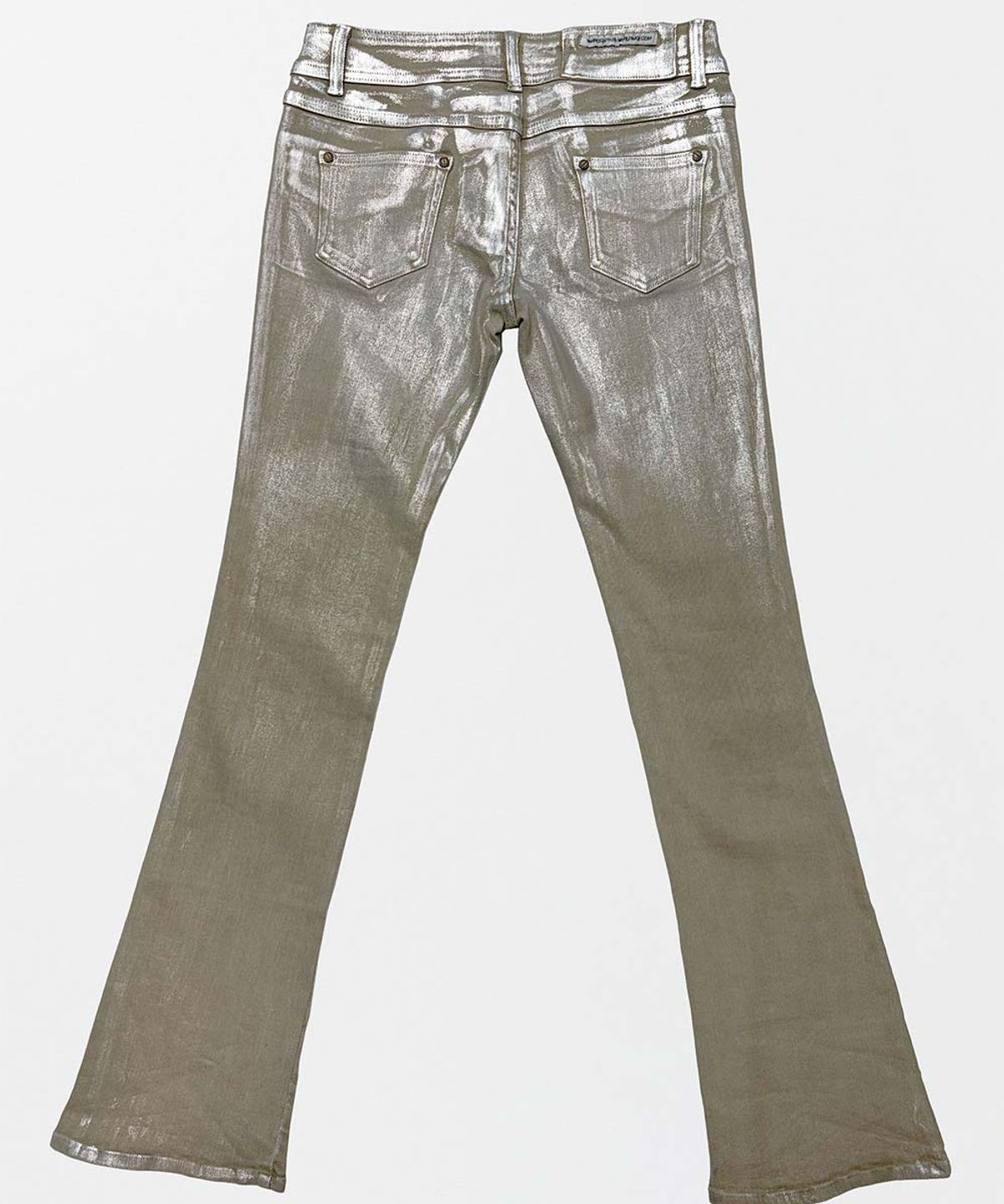 스컬프터(SCULPTOR) Metallic Bootcut Denim Beige/Silver