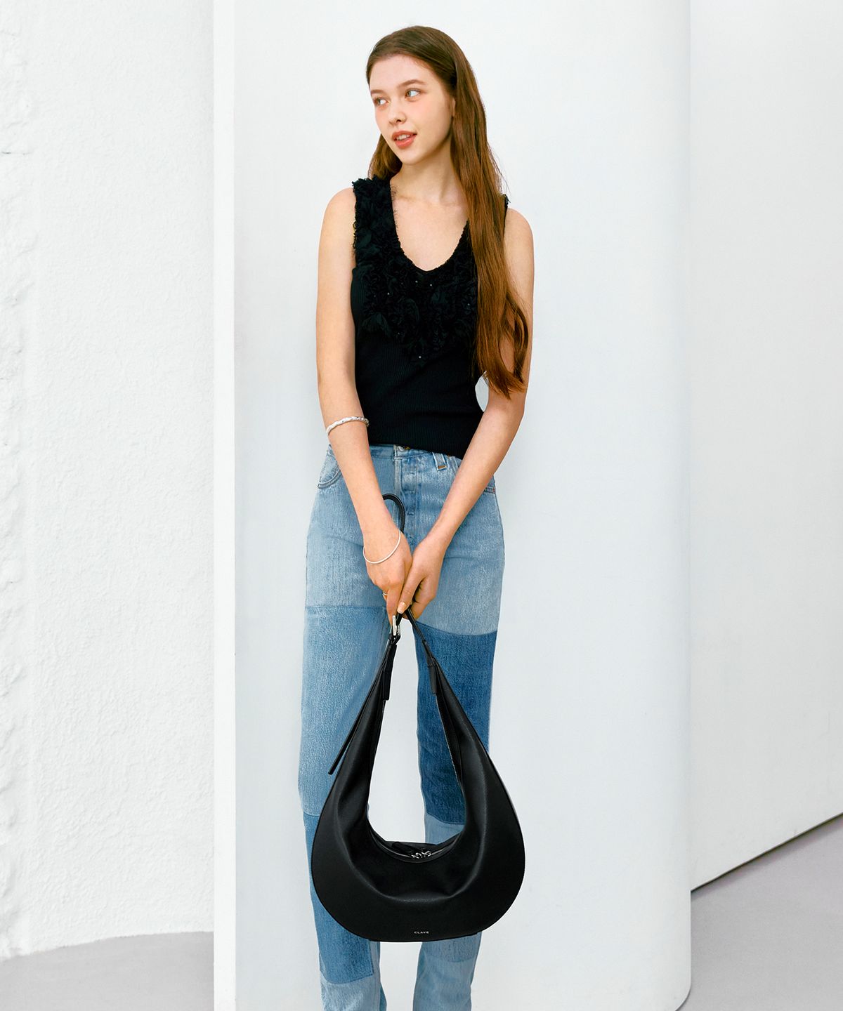 끌라베(CLAVE) 슬론 블랙 숄더백(SLOANE Black Shoulder Bag)