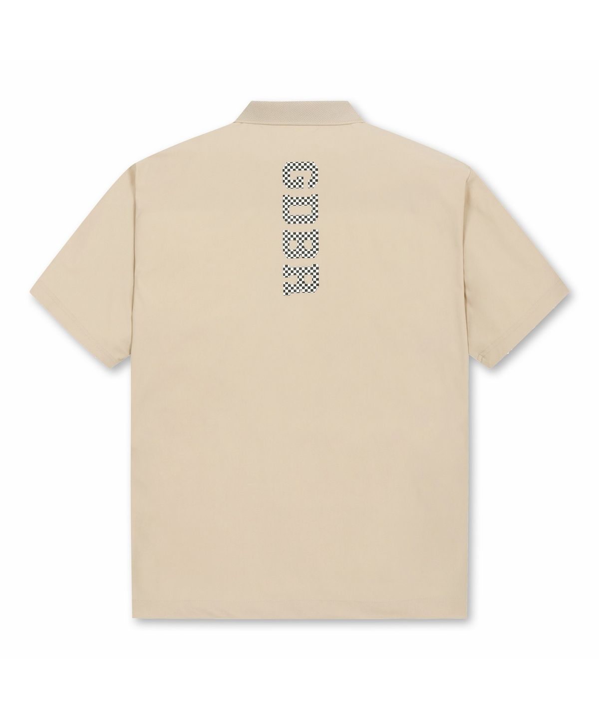 골든베어(GOLDEN BEAR) (M) Checker board patterned Logo Collar T-shirt G4TAM26411BEX