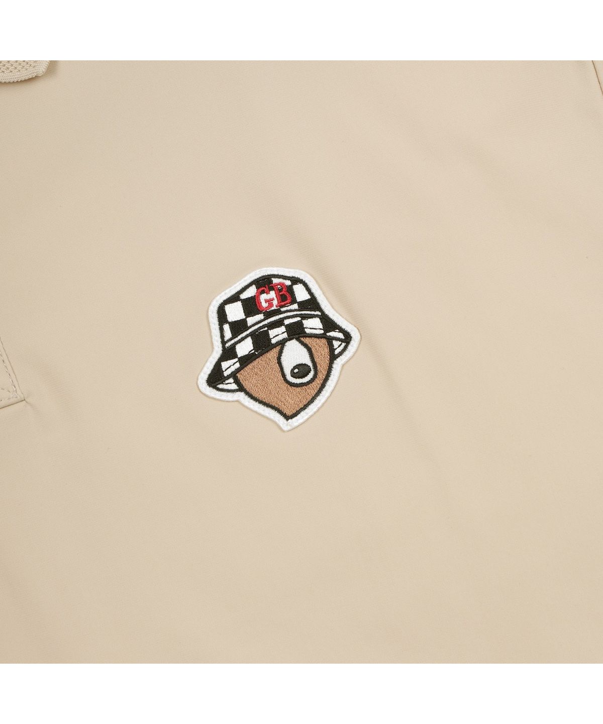골든베어(GOLDEN BEAR) (M) Checker board patterned Logo Collar T-shirt G4TAM26411BEX