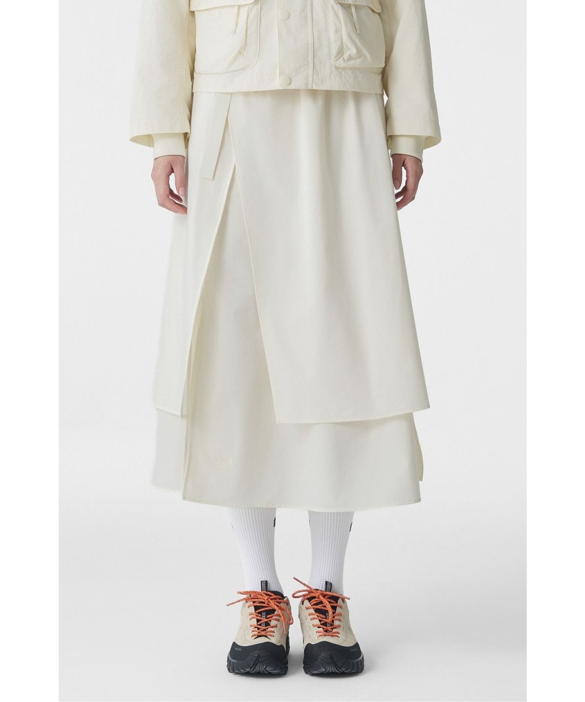 코오롱스포츠(KOLON SPORT) [Atelier Line] 여성 멀티 레이어 스커트 6WPOS26502CRE