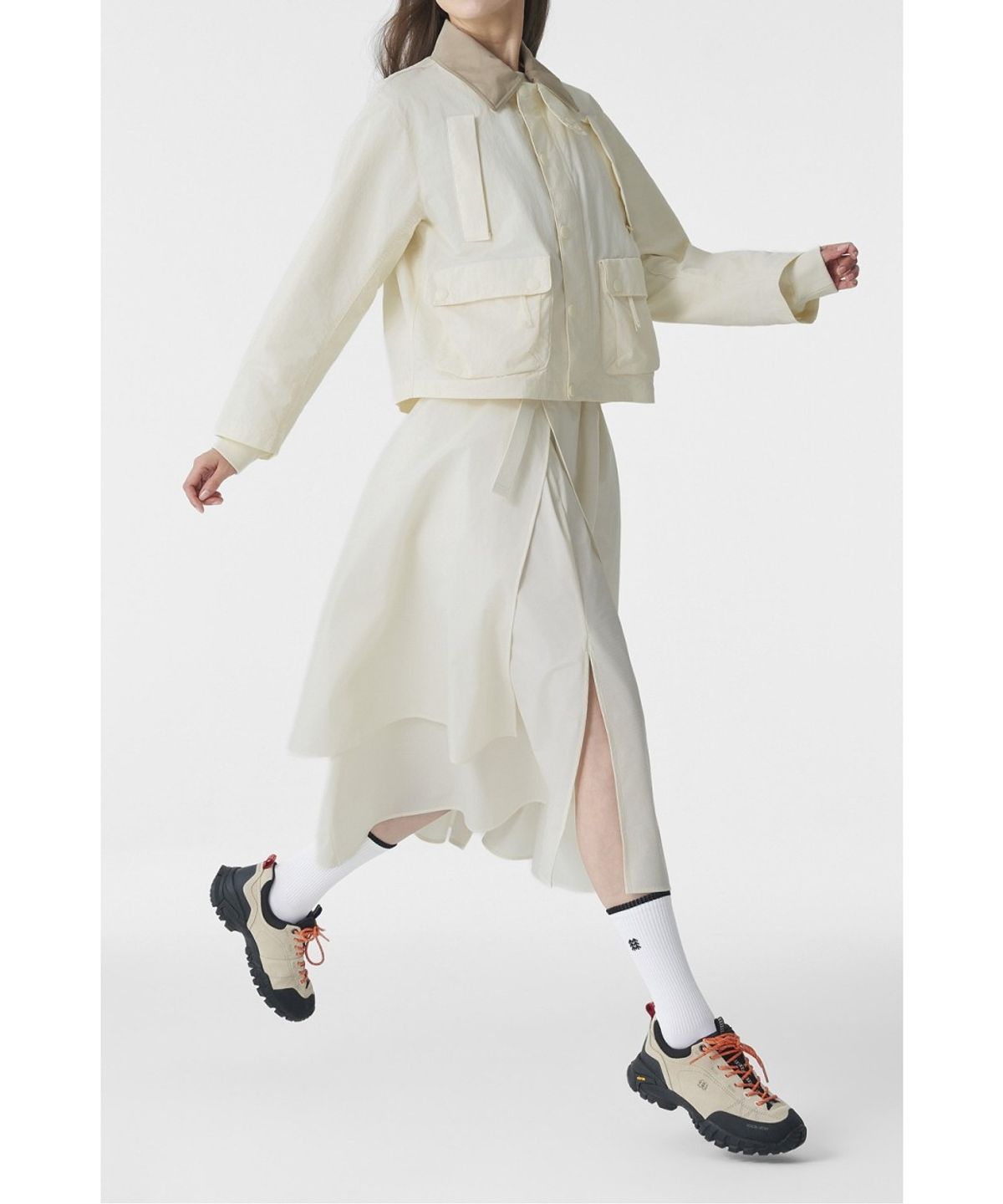 코오롱스포츠(KOLON SPORT) [Atelier Line] 여성 멀티 레이어 스커트 6WPOS26502CRE