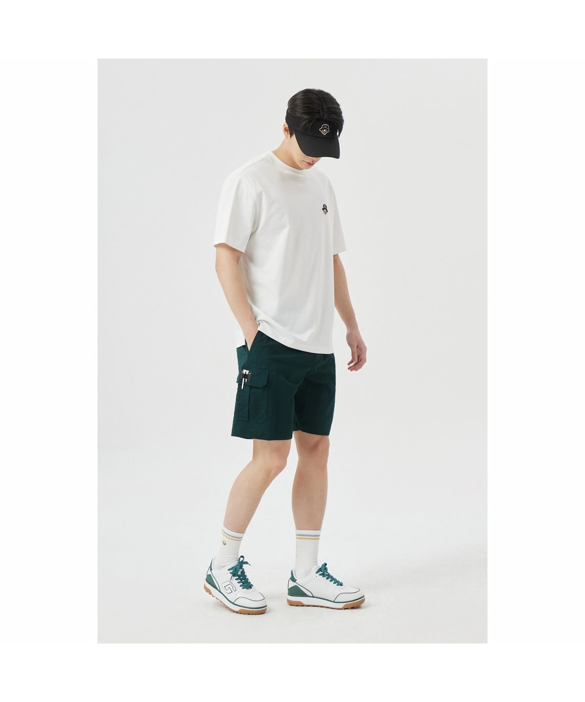 골든베어(GOLDEN BEAR) (M) Seersucker shorts G4PAM26331GRX
