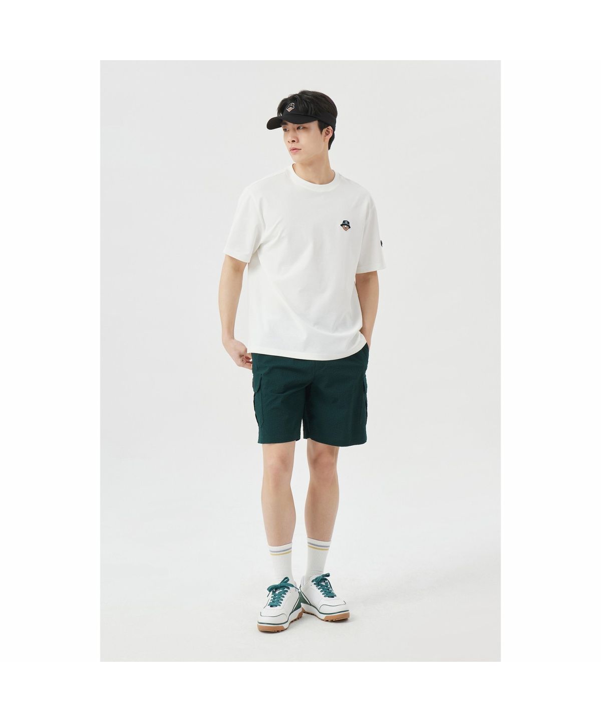 골든베어(GOLDEN BEAR) (M) Seersucker shorts G4PAM26331GRX