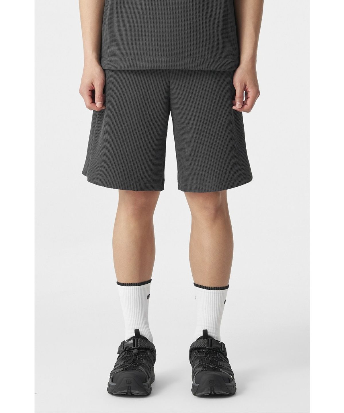 코오롱스포츠(KOLON SPORT) 남성 와플 6부 쇼츠 (SET-UP) TLPOM26581DGY
