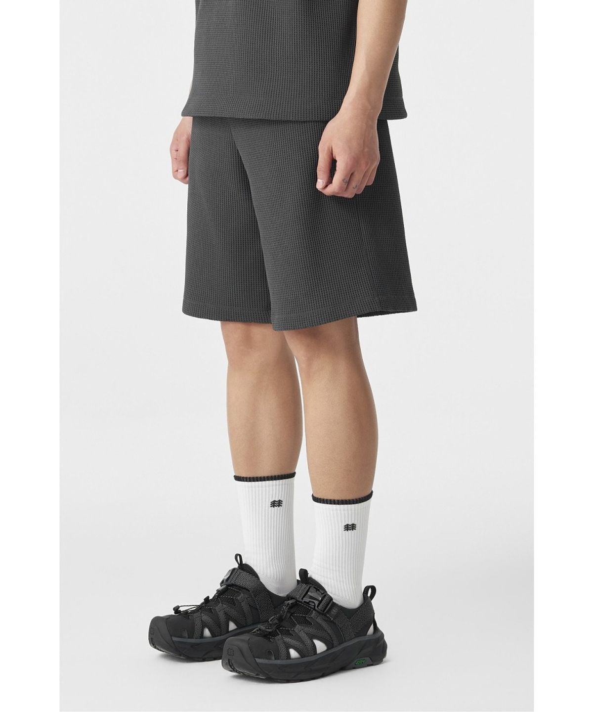코오롱스포츠(KOLON SPORT) 남성 와플 6부 쇼츠 (SET-UP) TLPOM26581DGY