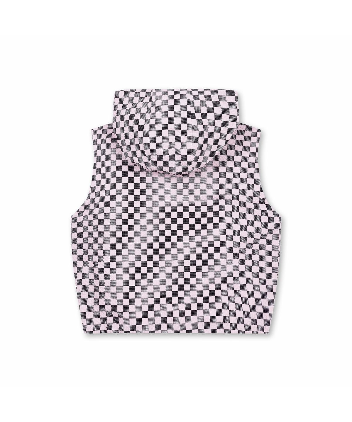 골든베어(GOLDEN BEAR) (W) Checker Boarder Hoody Vest (SET UP) G5VAM26311PIX