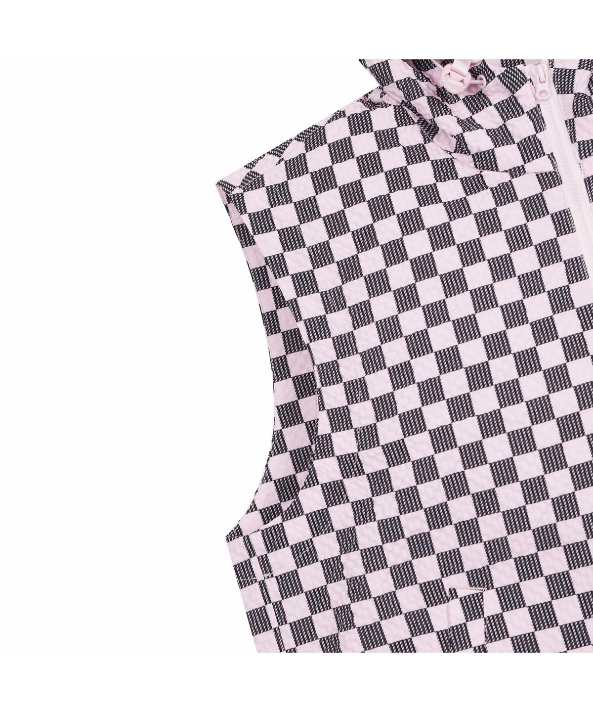 골든베어(GOLDEN BEAR) (W) Checker Boarder Hoody Vest (SET UP) G5VAM26311PIX