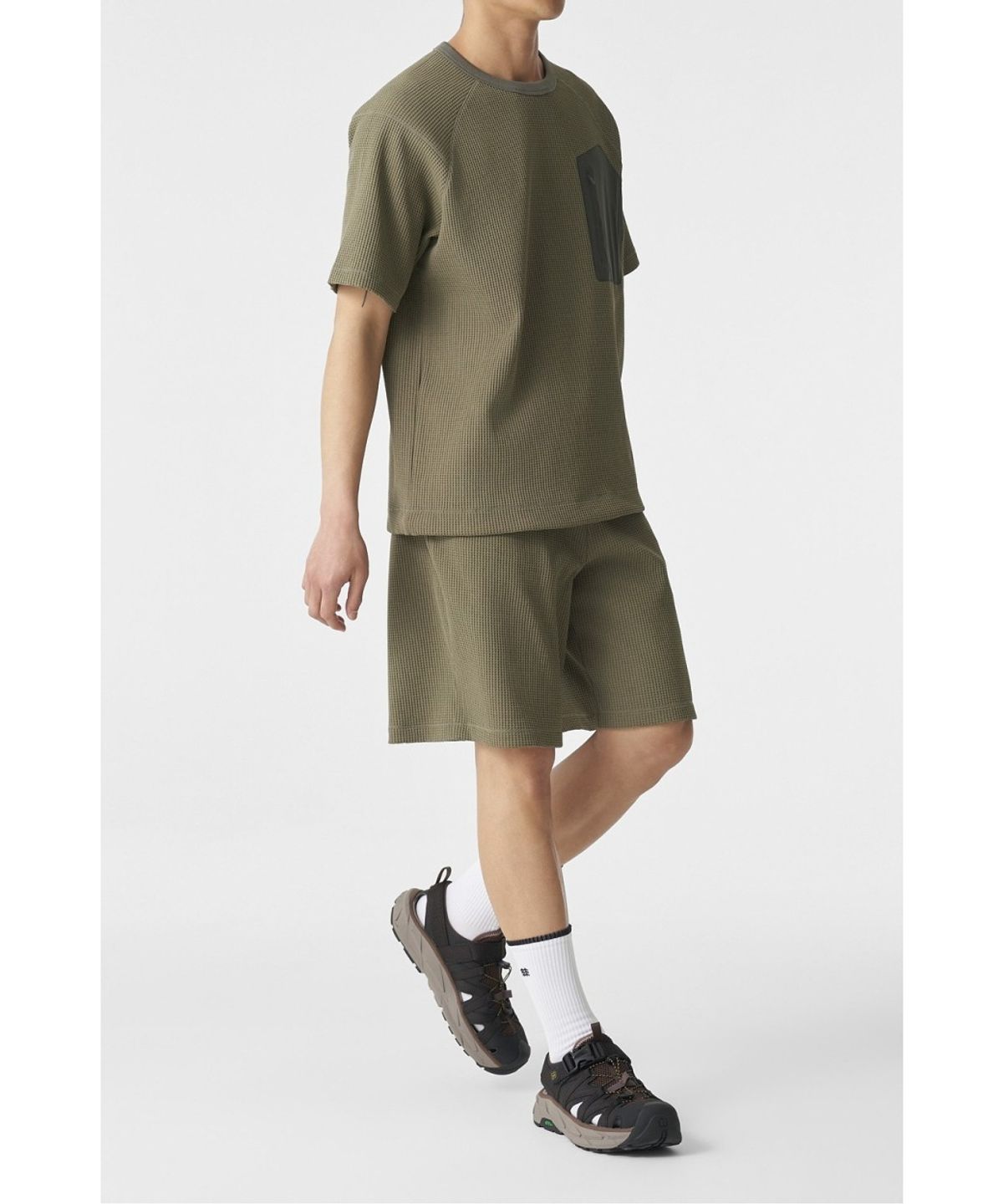 코오롱스포츠(KOLON SPORT) 남성 와플 6부 쇼츠 (SET-UP) TLPOM26581GKH