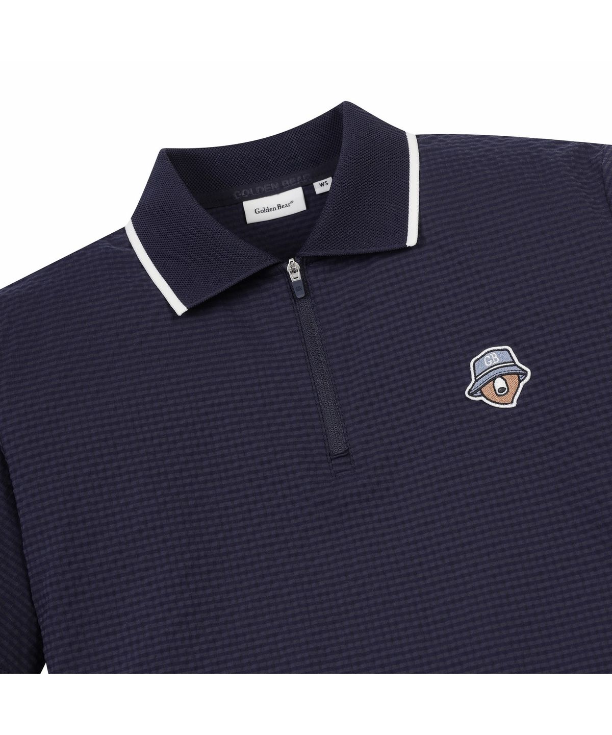 골든베어(GOLDEN BEAR) (W) Seersucker Collar T-shirt G5TAM26331NYX