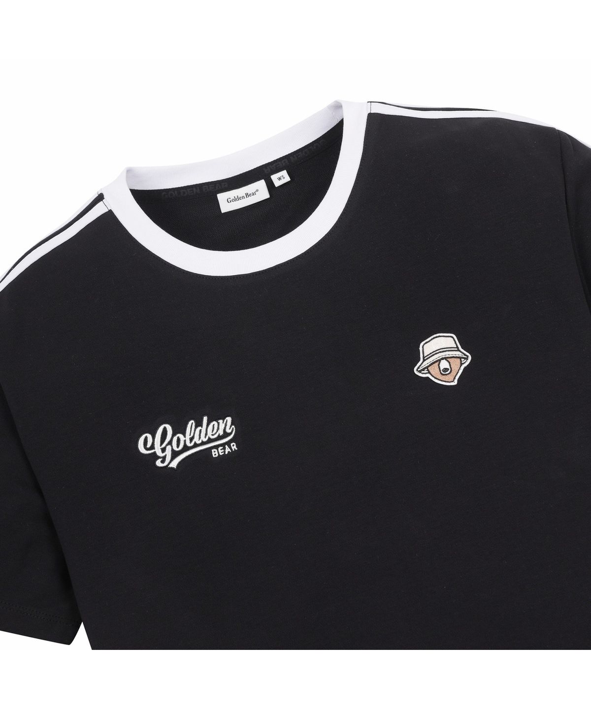 골든베어(GOLDEN BEAR) (W) Mesh Lined Sleeve T-shirt G5TAM26401BKX